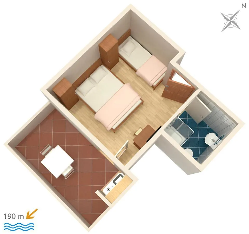 Apartment Studio Kampor 5037D